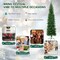 Costway 7ft Pre-lit PVC Artificial & Pine Needles Half Christmas Tree w/ 450 Branch Tips & 150 Lights